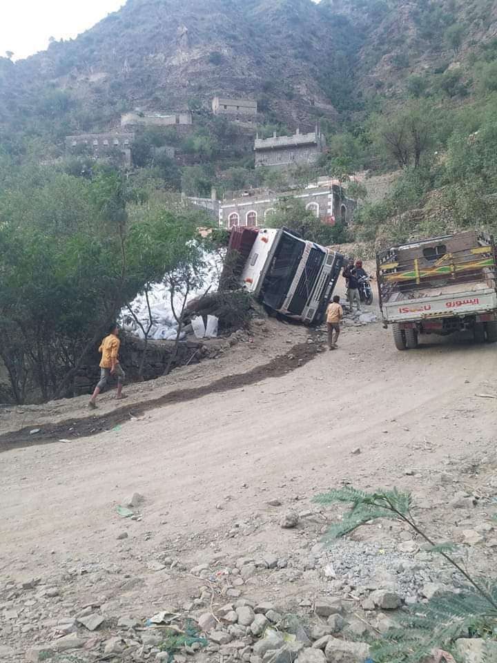 حادث جديد في طريق الصحى كربا بتعز